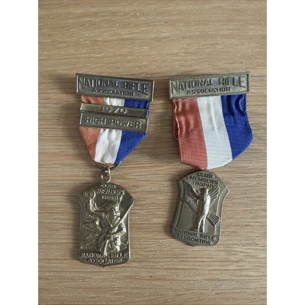 NRA Medals Lot of 2 National Rifle Association Medals